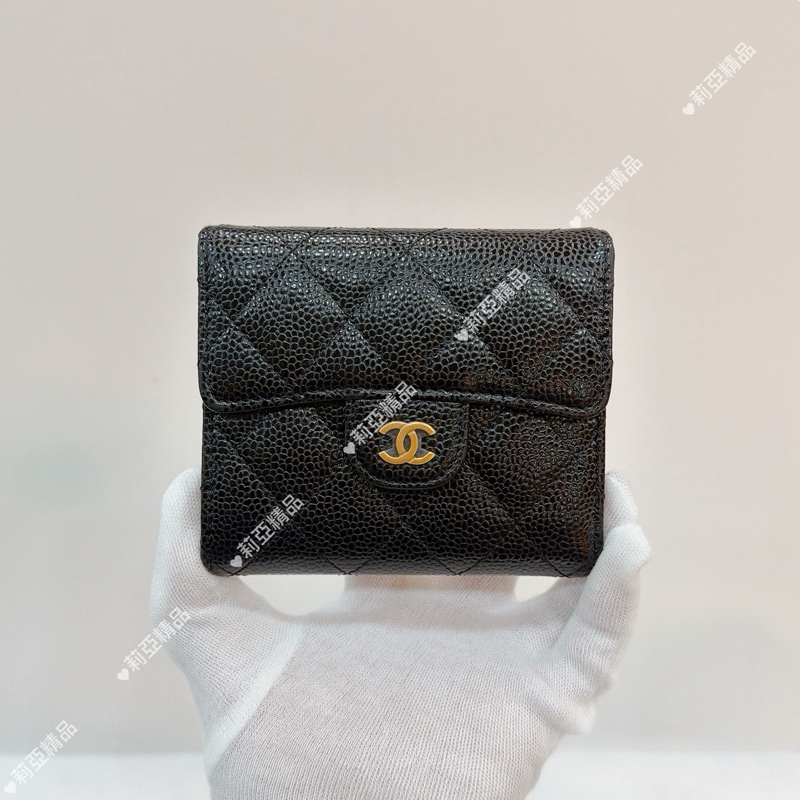 莉亞精品♡ Chanel AP0231 經典三折短夾 二手-1