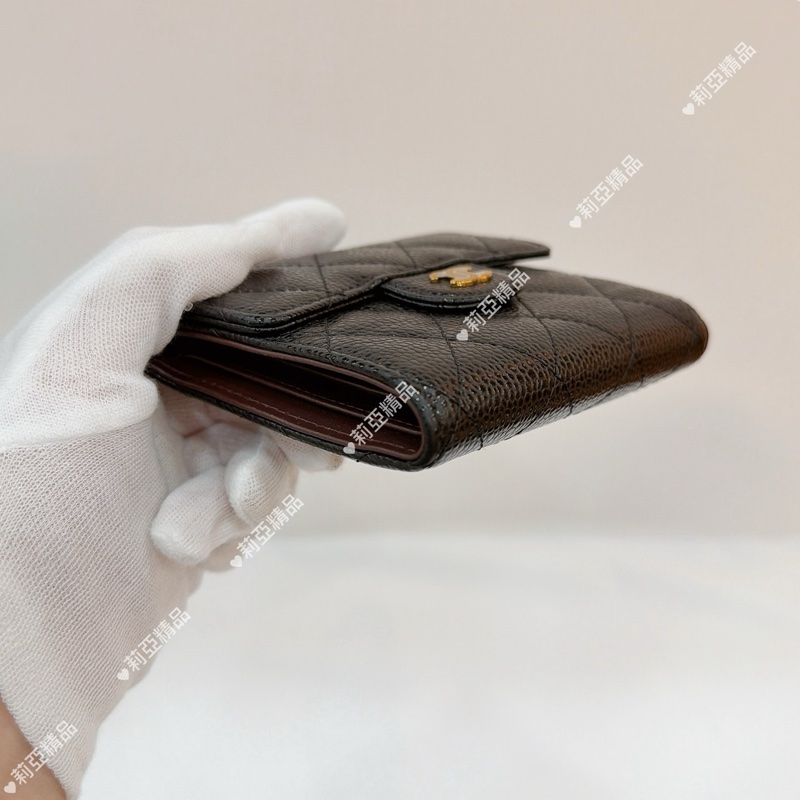 莉亞精品♡ Chanel AP0231 經典三折短夾 二手-6