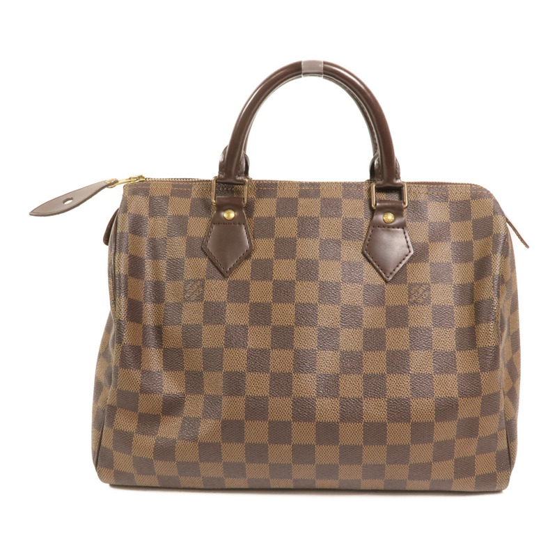 LOUIS VUITTON Damier Speedy 30金扣手挽袋-1
