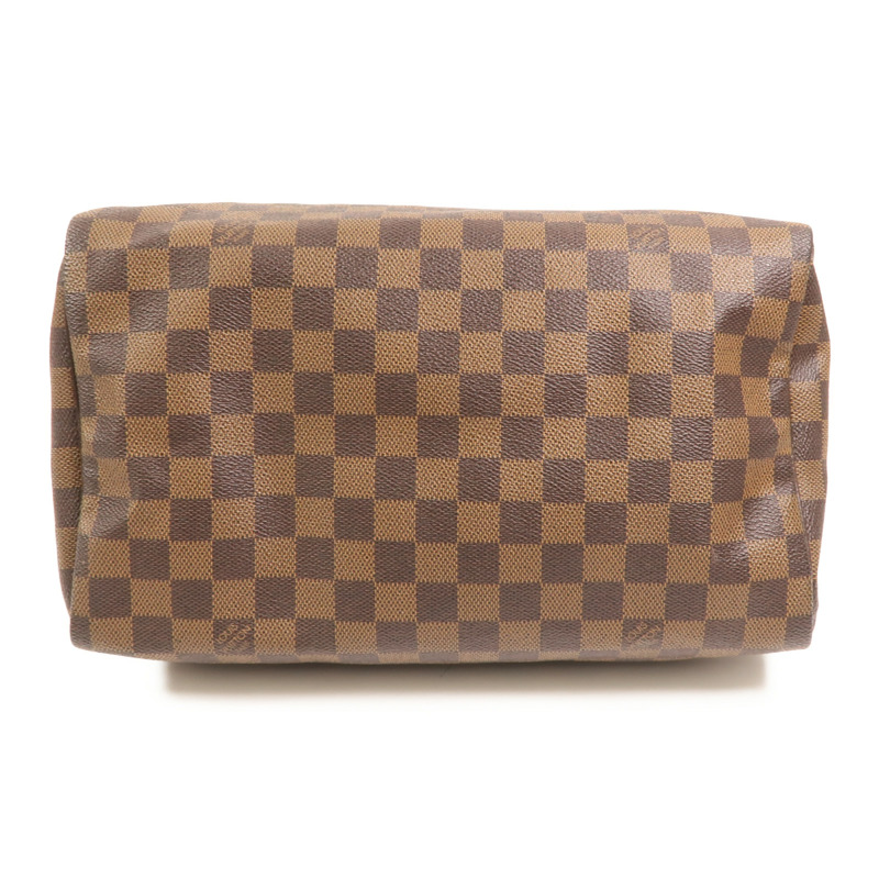 LOUIS VUITTON Damier Speedy 30金扣手挽袋-3