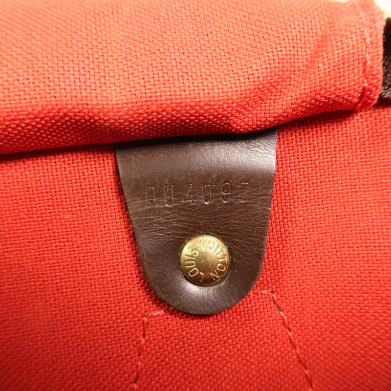 LOUIS VUITTON Damier Speedy 30金扣手挽袋-5