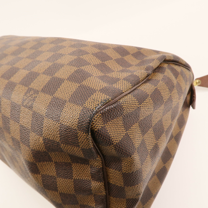 LOUIS VUITTON Damier Speedy 30金扣手挽袋-8