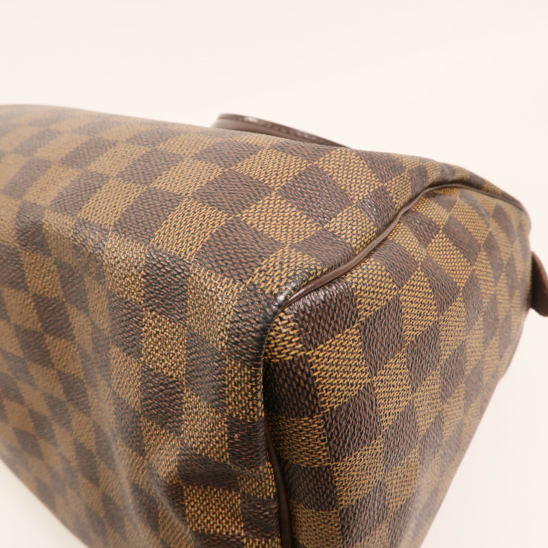 LOUIS VUITTON Damier Speedy 30金扣手挽袋-10