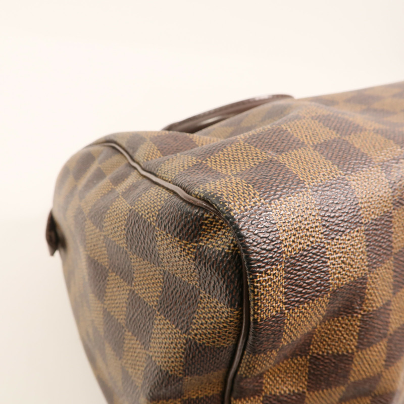 LOUIS VUITTON Damier Speedy 30金扣手挽袋-11