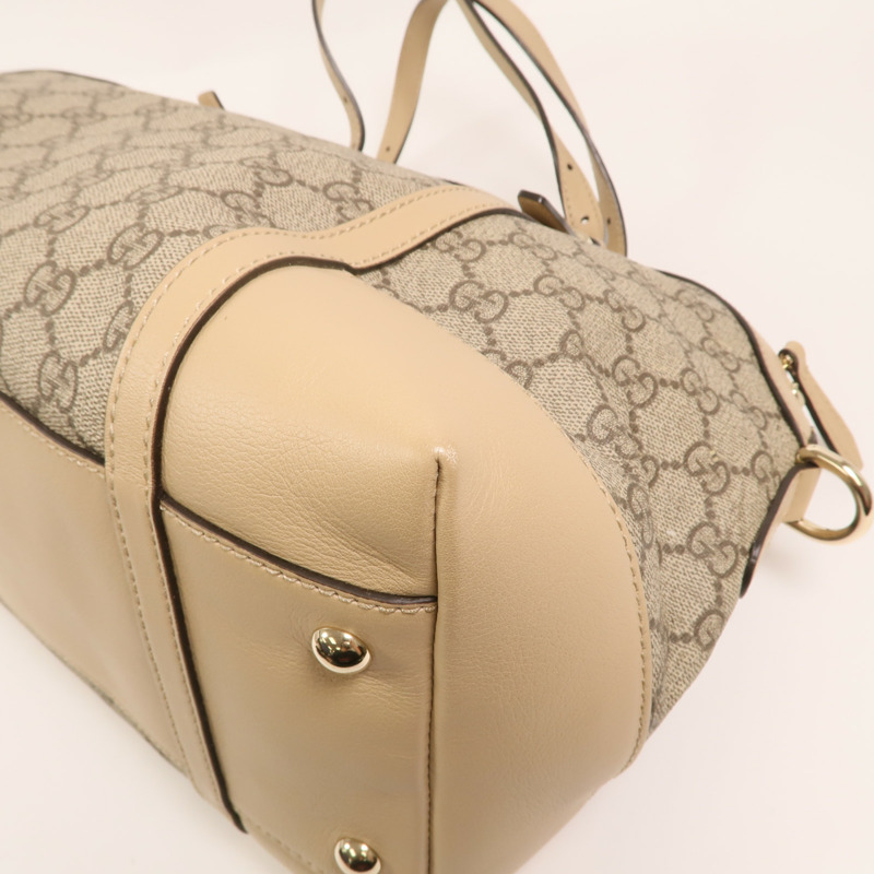 GUCCI 塗層帆布Nice Dome金扣手挽肩背兩用袋-8