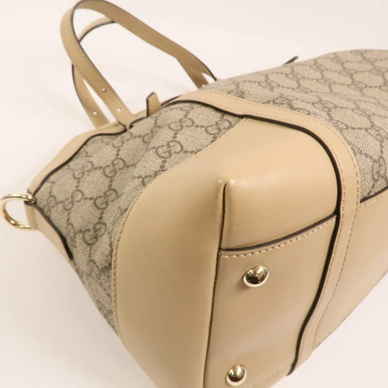 GUCCI 塗層帆布Nice Dome金扣手挽肩背兩用袋-9