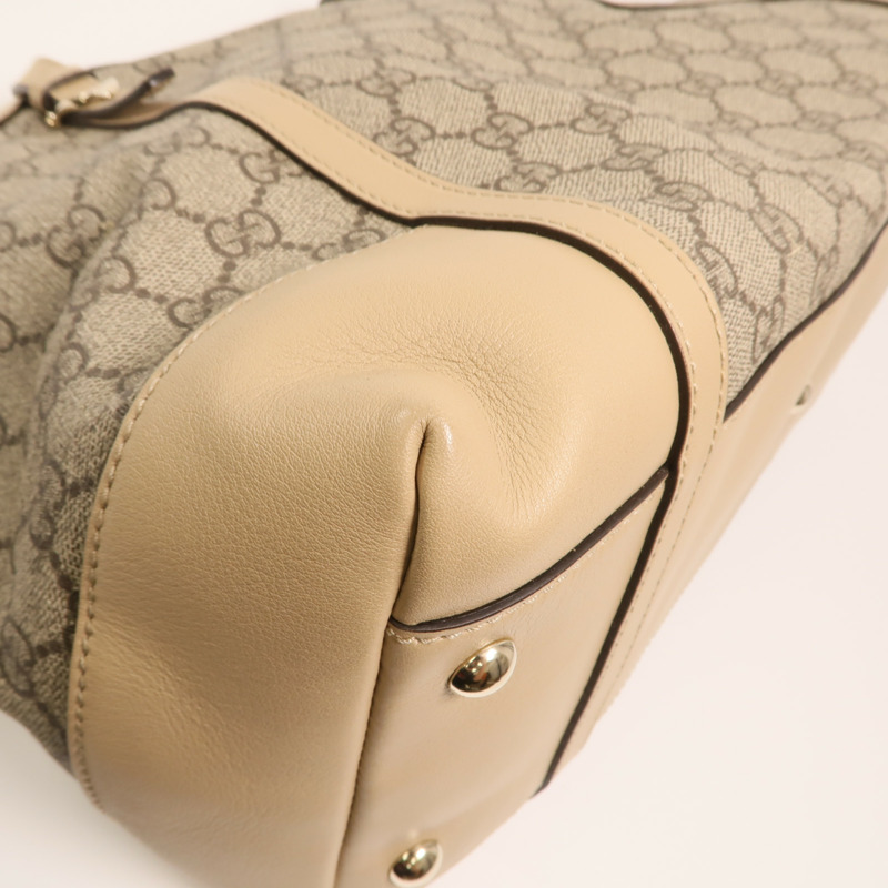 GUCCI 塗層帆布Nice Dome金扣手挽肩背兩用袋-11