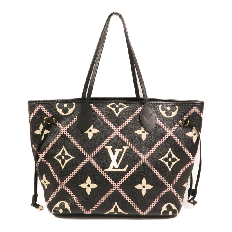 LOUIS VUITTON Monogram Empreinte Neverfull MM金扣手挽袋-1