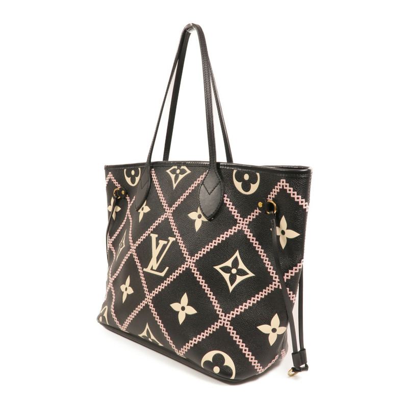LOUIS VUITTON Monogram Empreinte Neverfull MM金扣手挽袋-2
