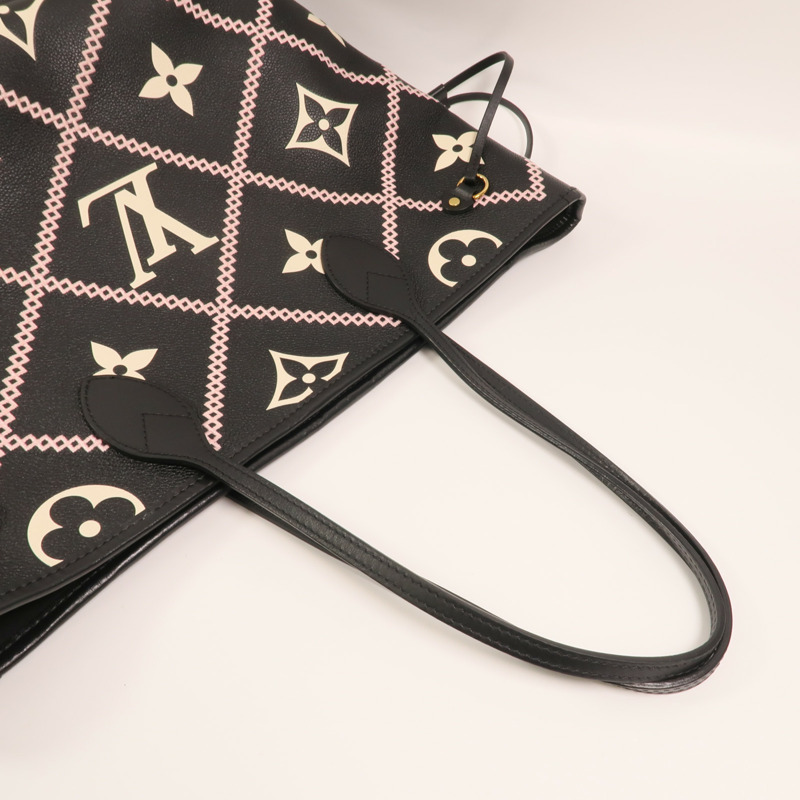 LOUIS VUITTON Monogram Empreinte Neverfull MM金扣手挽袋-6