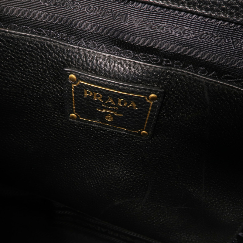 PRADA 牛皮皮革Vitello Phoenix金扣手挽肩背兩用袋-5