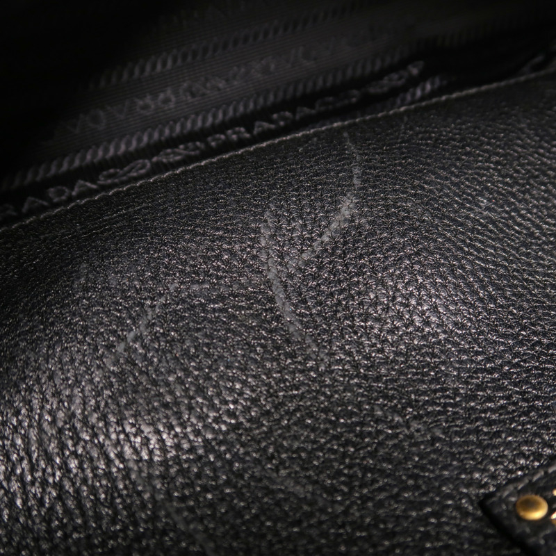 PRADA 牛皮皮革Vitello Phoenix金扣手挽肩背兩用袋-15