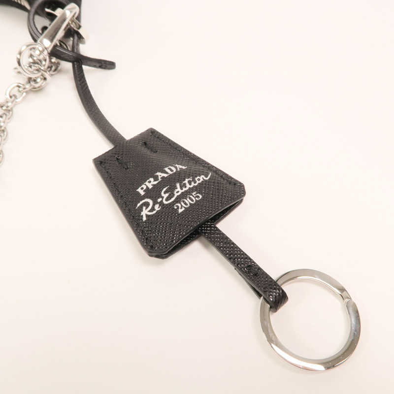 PRADA 尼龍Re-Edition 2005銀扣鏈帶肩背袋-10