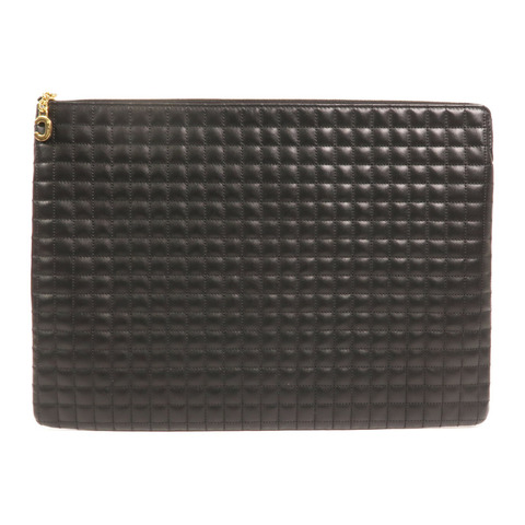 CELINE 牛皮皮革C charm Clutch Bag金扣手提包