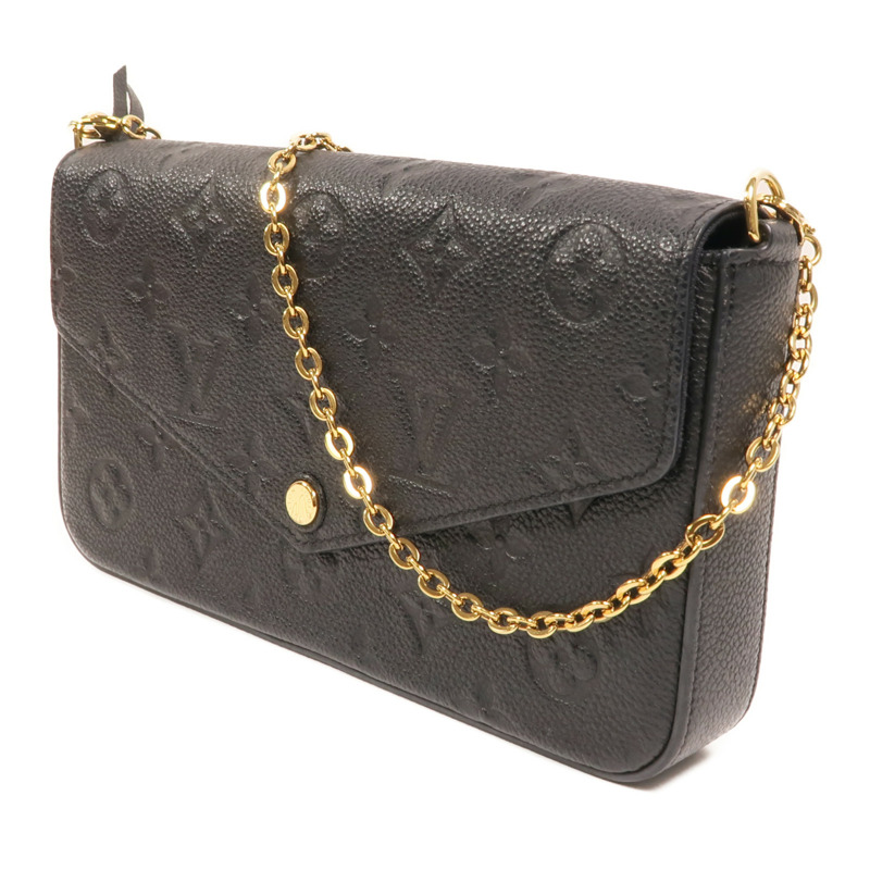 LOUIS VUITTON Monogram Empreinte Felicie Pochette 金扣鏈帶肩背袋-2