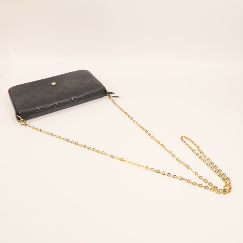 LOUIS VUITTON Monogram Empreinte Felicie Pochette 金扣鏈帶肩背袋-6