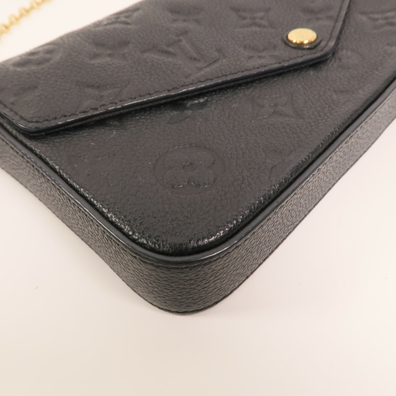 LOUIS VUITTON Monogram Empreinte Felicie Pochette 金扣鏈帶肩背袋-11