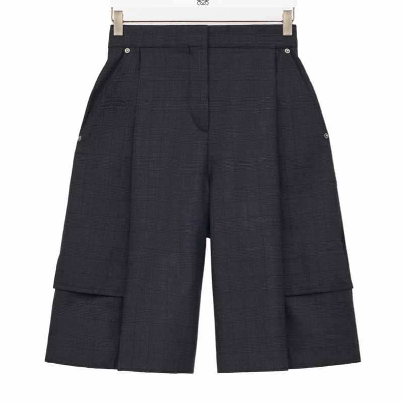 Loewe 女士 羊毛工裝短褲36F 40F FR-32 FR-34 FR-36 FR-38 FR-40碼-0