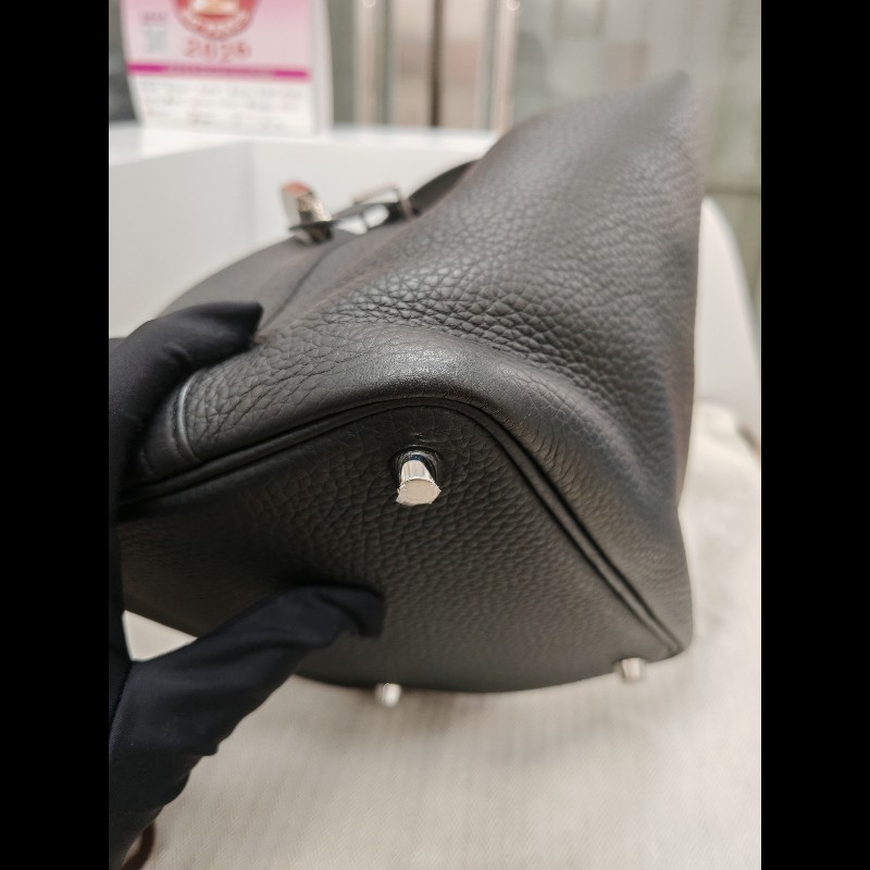 Hermes Picotin 18 黑銀 菜籃子-6