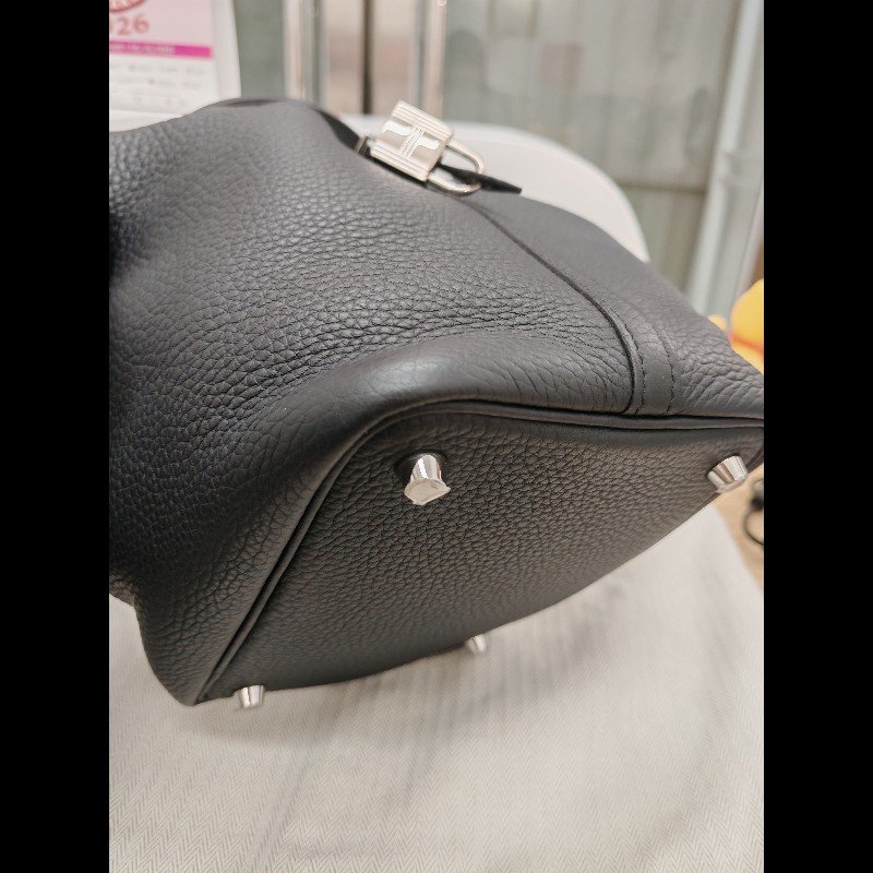 Hermes Picotin 18 黑銀 菜籃子-7