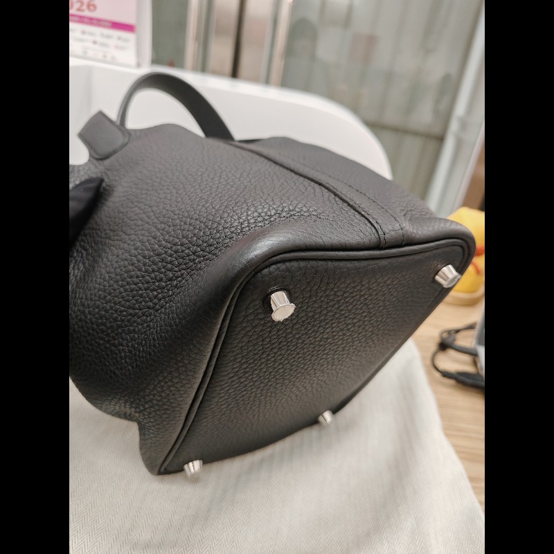 Hermes Picotin 18 黑銀 菜籃子-9