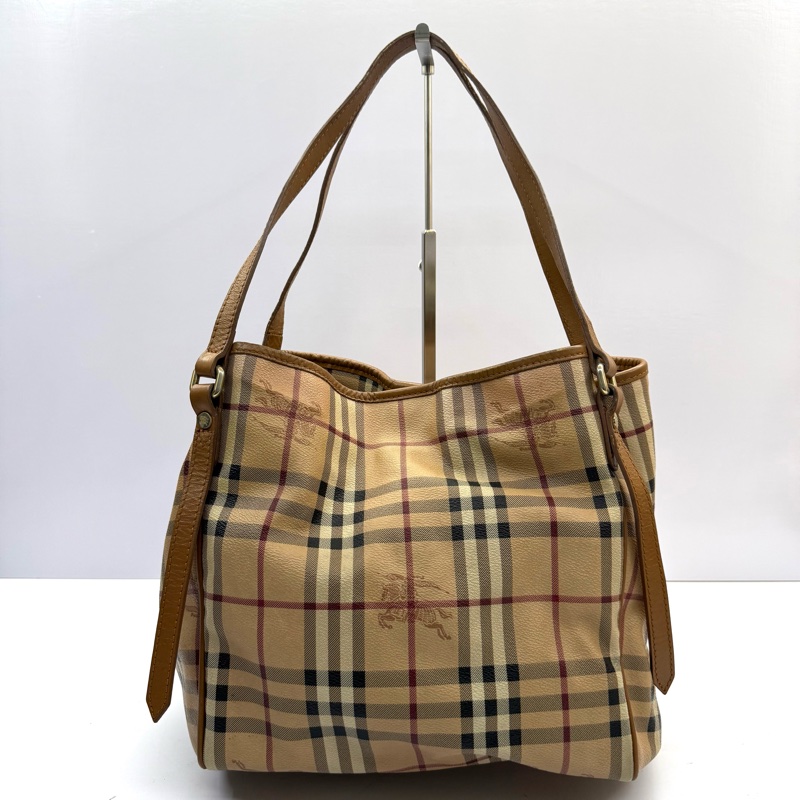 BURBERRY 巴寶莉 經典PVC格紋肩背包 LONDON PVC TOTE NOVA CHECK-0