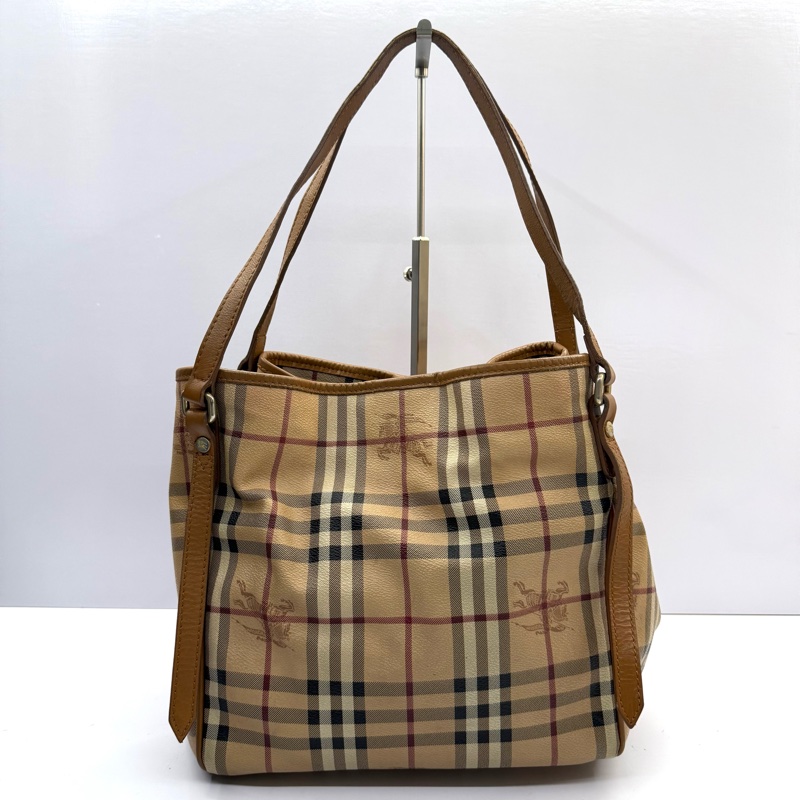 BURBERRY 巴寶莉 經典PVC格紋肩背包 LONDON PVC TOTE NOVA CHECK-1
