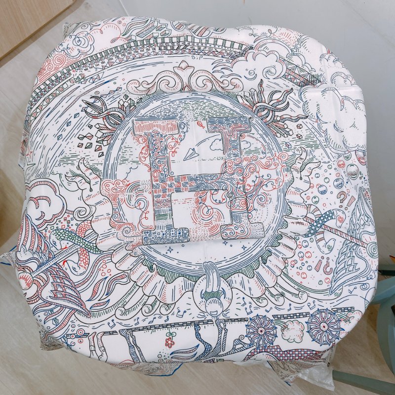TW4746  Hermes 愛馬仕 90cm方巾 H標誌 Please Hold The Line 90x90cm Scarf Blanc/Blue-0