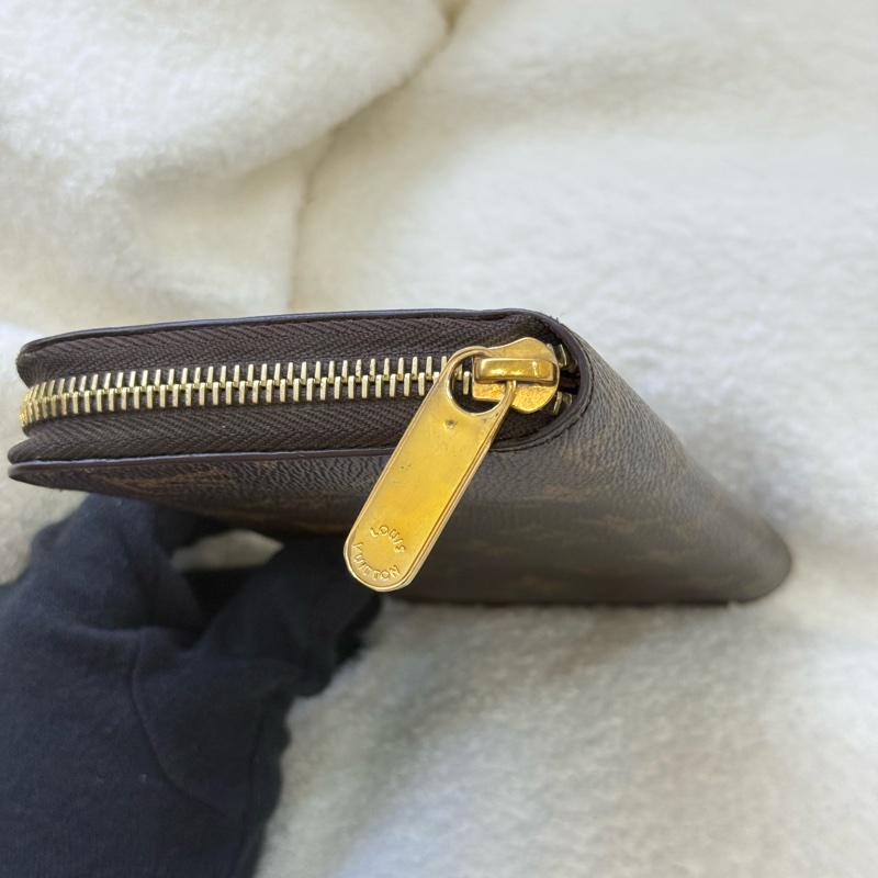 Lv經典老花拉鏈長夾-5