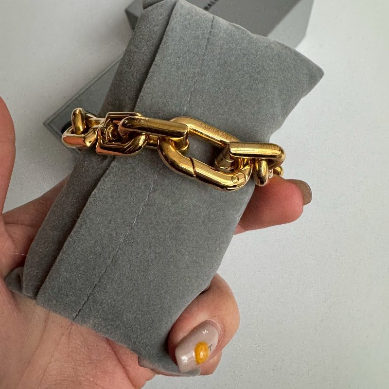 🎉盒、防塵套 穿搭必入 BALENCIAGA 金色字母手環-4