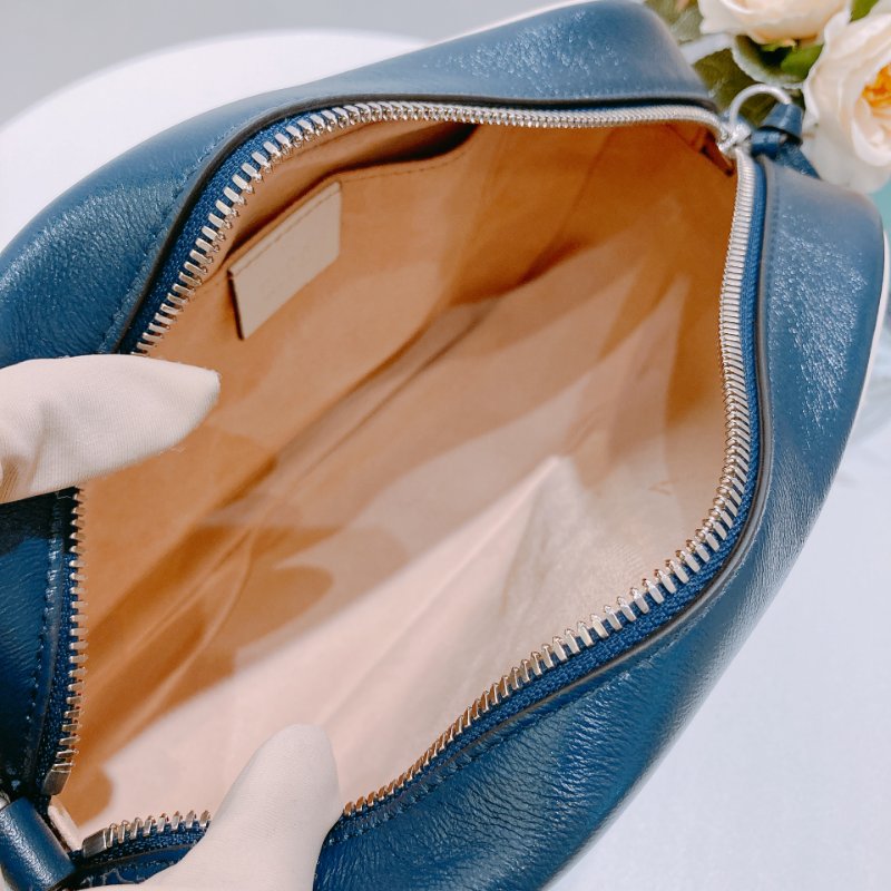 TW4756 Gucci 古馳 藍色白邊 相機包 GG Marmont Small Camera Bag Blue/White x PHW-9