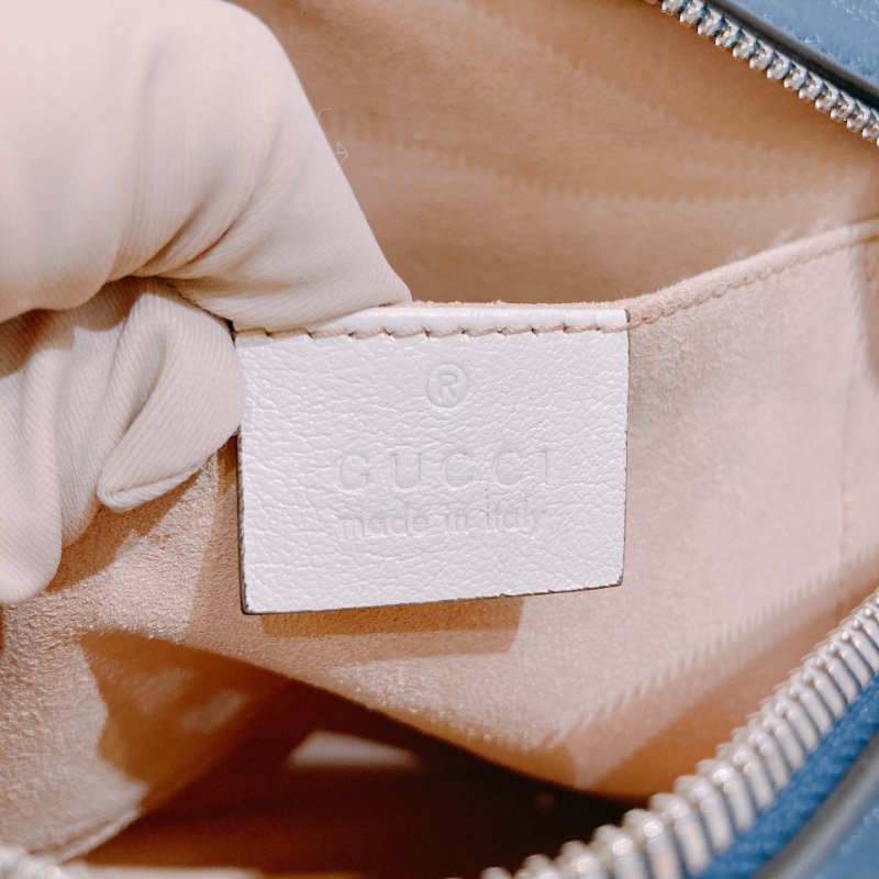 TW4756 Gucci 古馳 藍色白邊 相機包 GG Marmont Small Camera Bag Blue/White x PHW-13