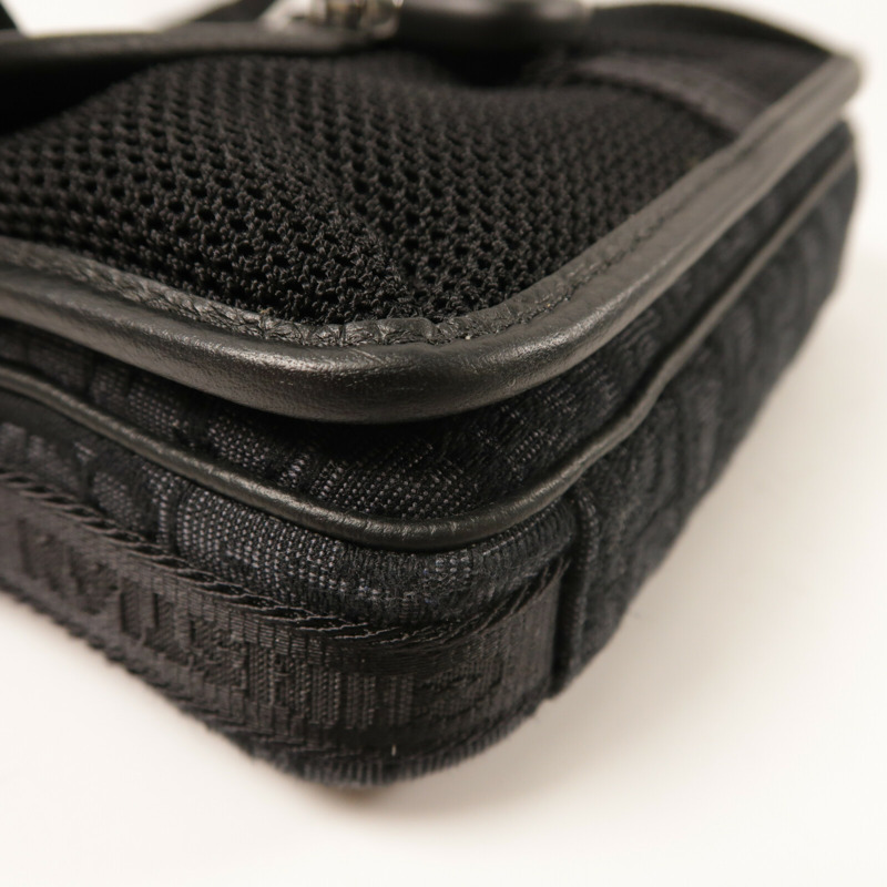 Dior 帆布Mini Dior 8銀扣肩背袋-9