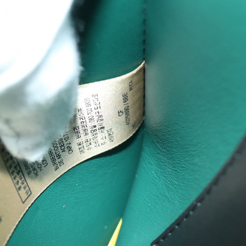 【日本直送】BURBERRY 水桶單肩包 皮革 黑色 金色 正品 am10807V-10