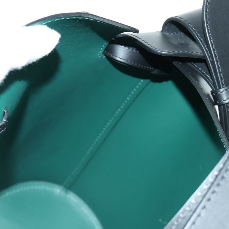 【日本直送】BURBERRY 水桶單肩包 皮革 黑色 金色 正品 am10807V-19