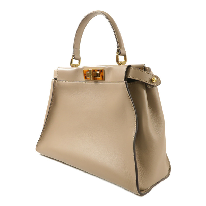 FENDI 牛皮皮革Peekaboo Medium金扣手挽肩背兩用袋-2