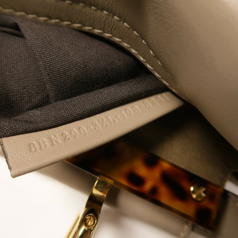 FENDI 牛皮皮革Peekaboo Medium金扣手挽肩背兩用袋-7