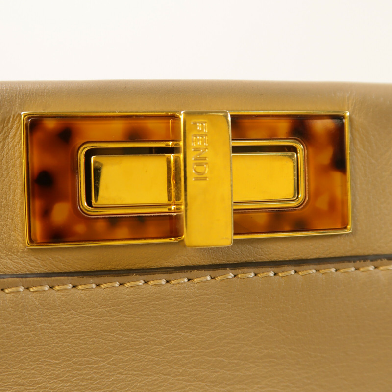 FENDI 牛皮皮革Peekaboo Medium金扣手挽肩背兩用袋-8