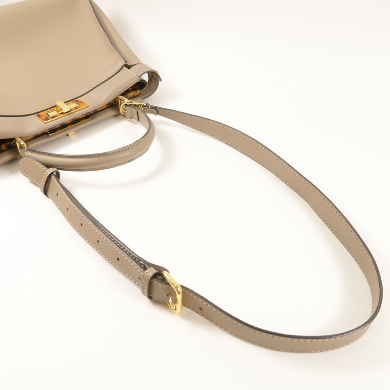 FENDI 牛皮皮革Peekaboo Medium金扣手挽肩背兩用袋-10
