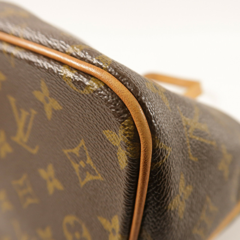 LOUIS VUITTON Monogram Palermo PM金扣手挽肩背兩用袋棕色-9