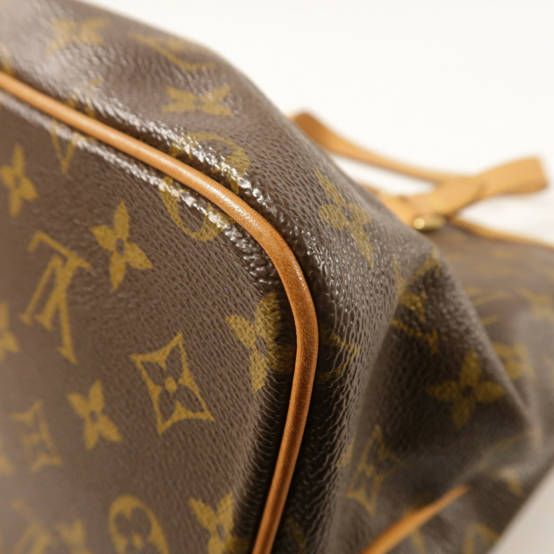 LOUIS VUITTON Monogram Palermo PM金扣手挽肩背兩用袋棕色-11