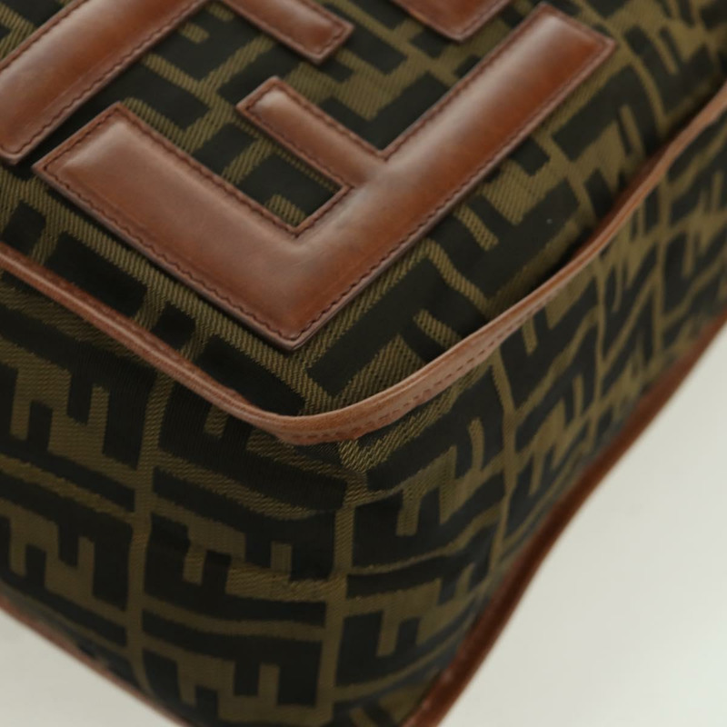 【日本直送】FENDI Zucca帆布單肩包 黑色棕色 正品 173487V-8