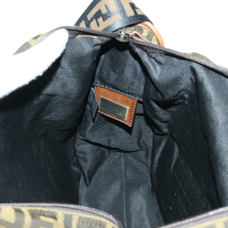【日本直送】FENDI Zucca帆布單肩包 黑色棕色 正品 173487V-20