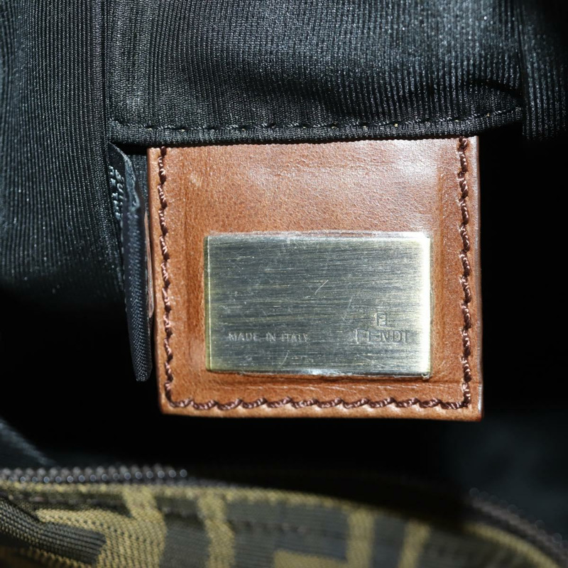 【日本直送】FENDI Zucca帆布單肩包 黑色棕色 正品 173487V-21