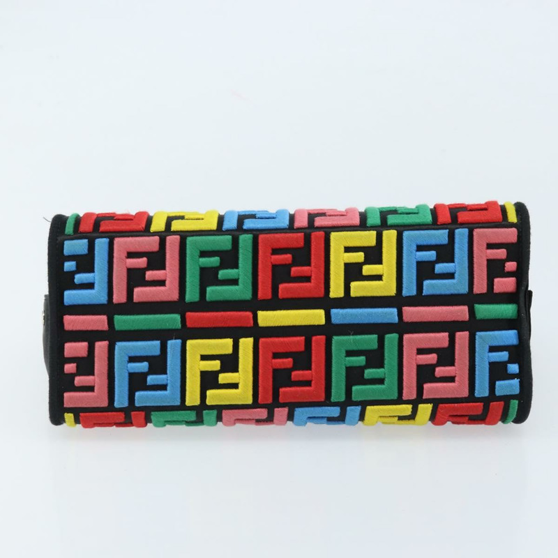 【日本直送】FENDI Zucca帆布Peek A Boo Defender單肩包 黑色銀色 正品 ARZ227V-4