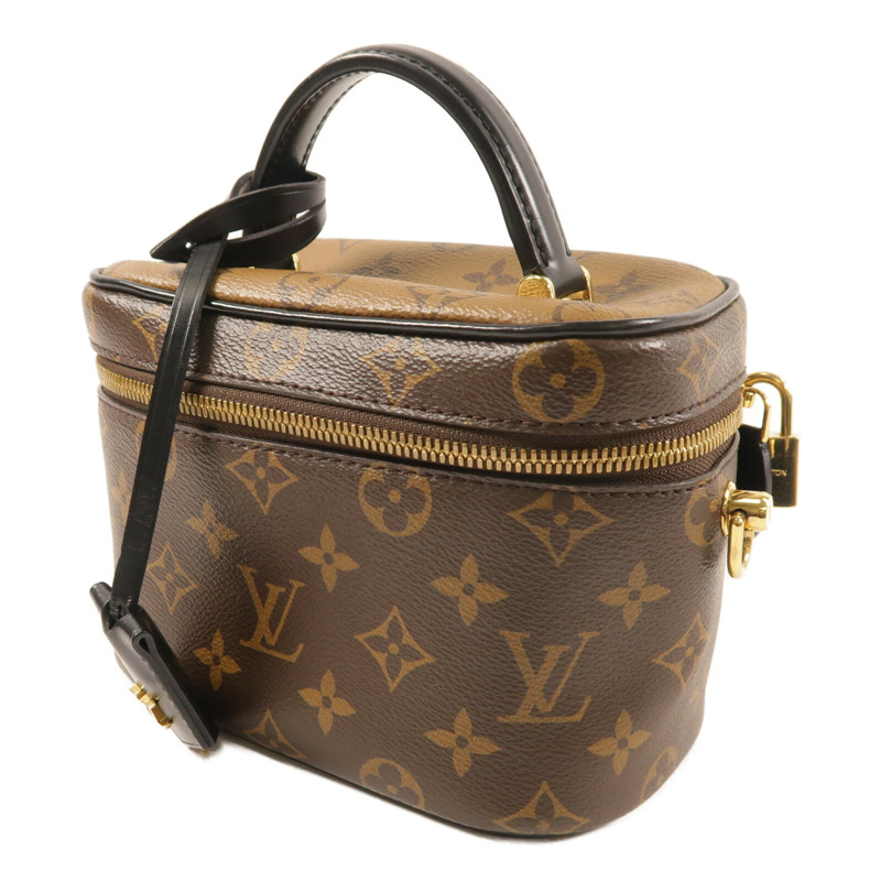 LOUIS VUITTON Monogram Reverse Vanity PM金扣鏈帶手挽肩背兩用袋-2