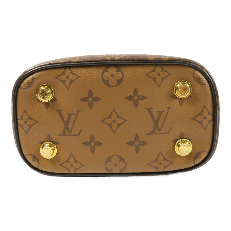 LOUIS VUITTON Monogram Reverse Vanity PM金扣鏈帶手挽肩背兩用袋-5