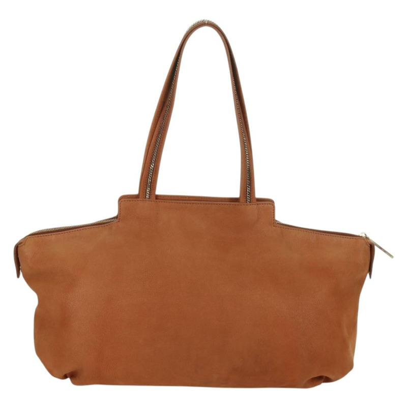 【日本直送】FENDI 棕色金色皮革手提包 正品 ARZ252V-1