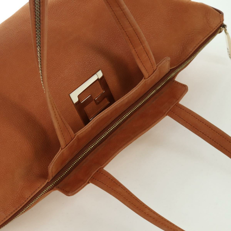 【日本直送】FENDI 棕色金色皮革手提包 正品 ARZ252V-6