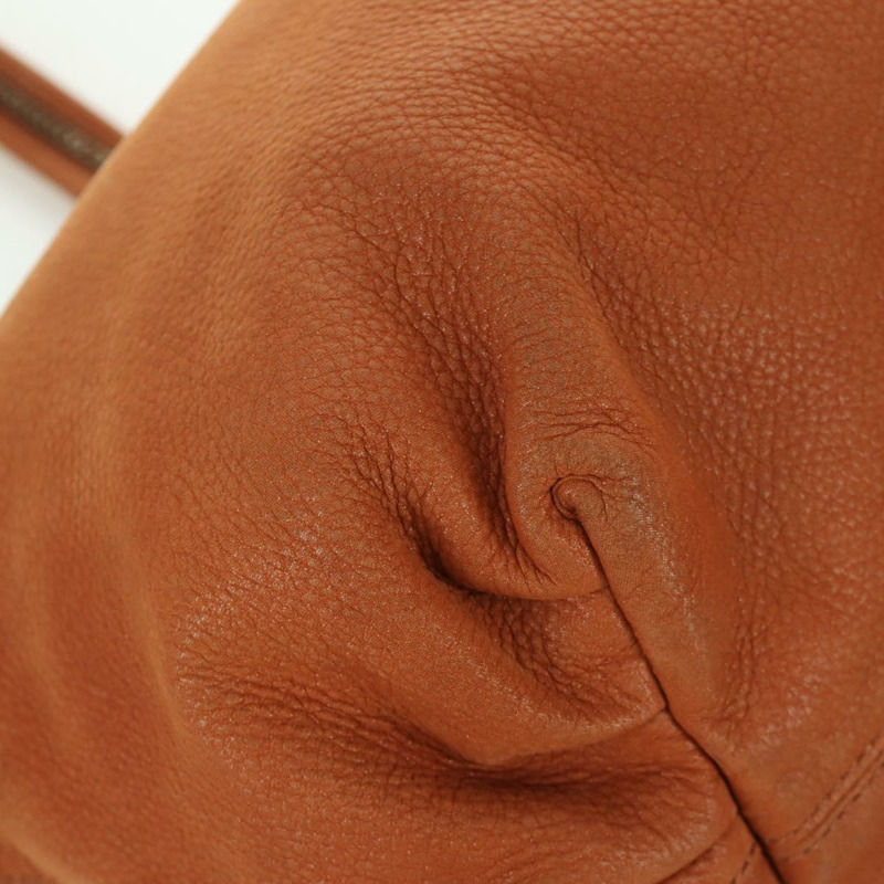 【日本直送】FENDI 棕色金色皮革手提包 正品 ARZ252V-9